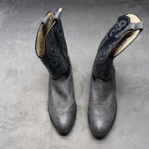 Iron Age Men 12D Cowboy Boots Gray Safety Western Series Pull On Rustic USA Made
